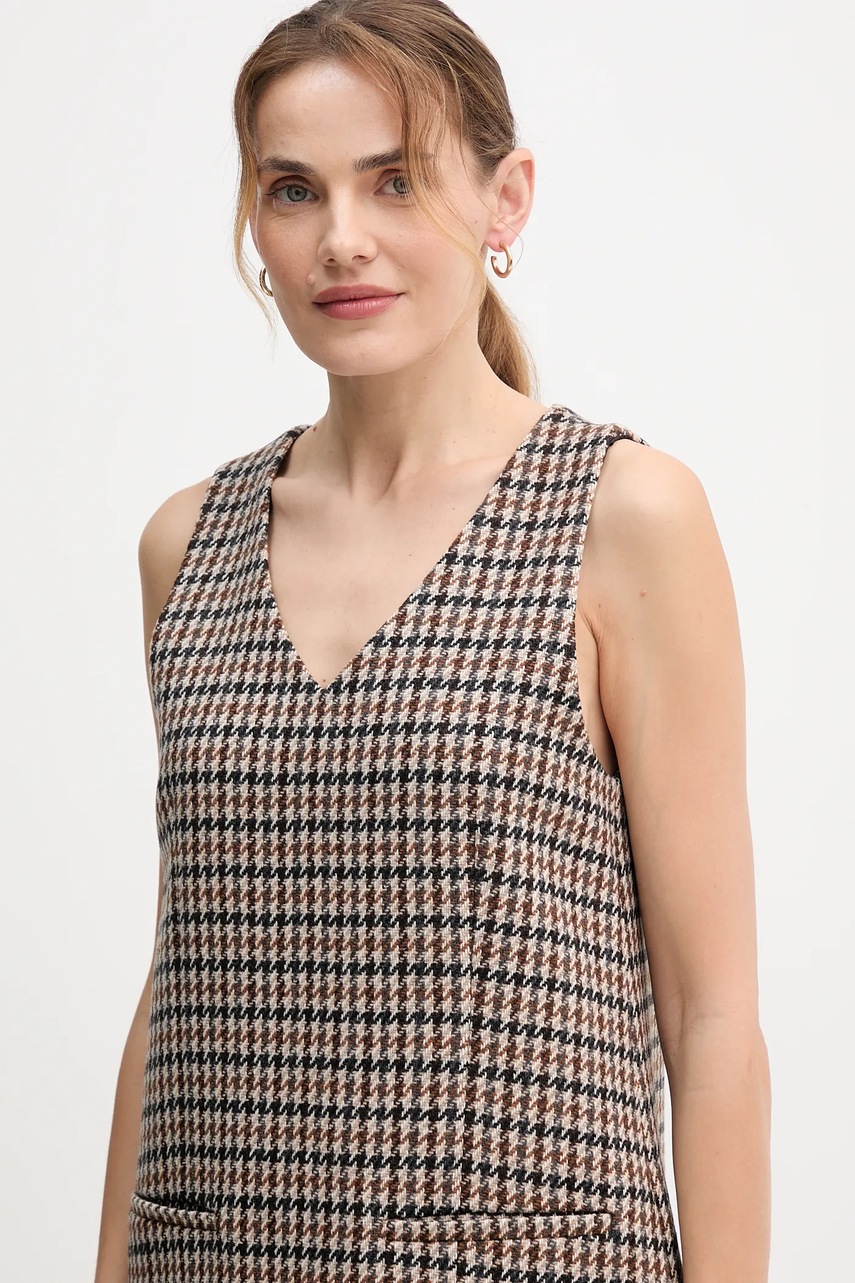 Вовняна сукня Tommy Hilfiger колір коричневий  WW0WW48267