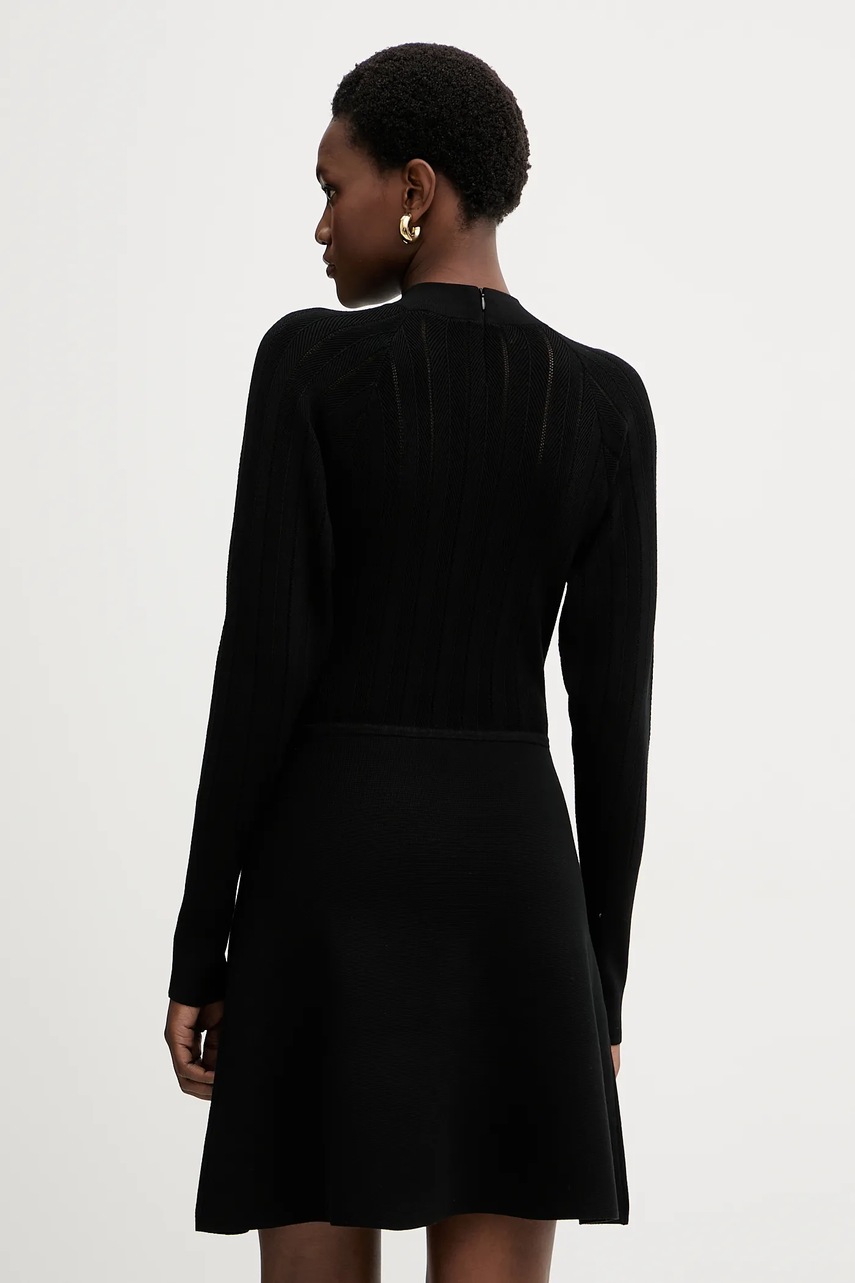 Сукня BOSS колір чорний mini розкльошена 50547906