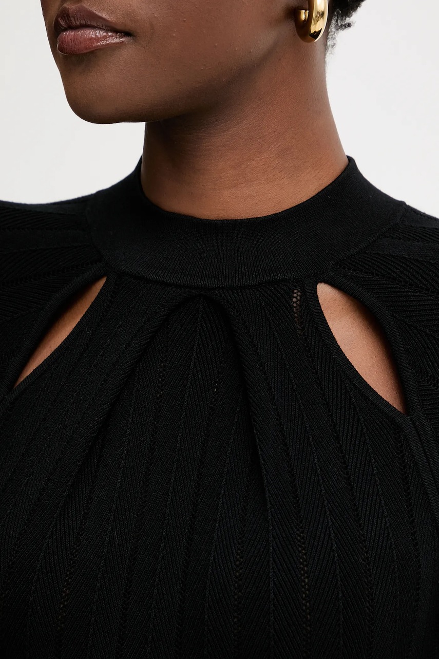 Сукня BOSS колір чорний mini розкльошена 50547906