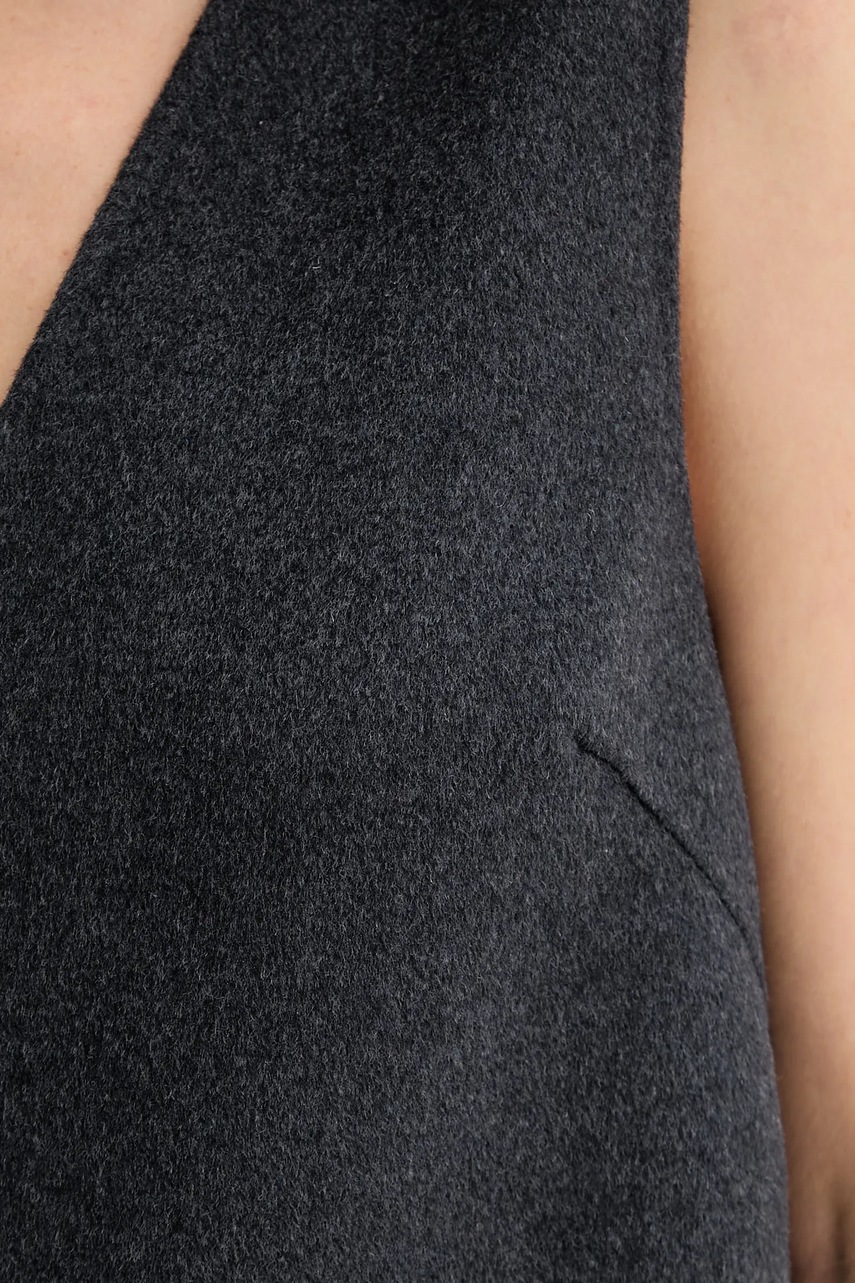 Сукня з додаванням вовни Calvin Klein колір сірий mini розкльошена LV044D017G