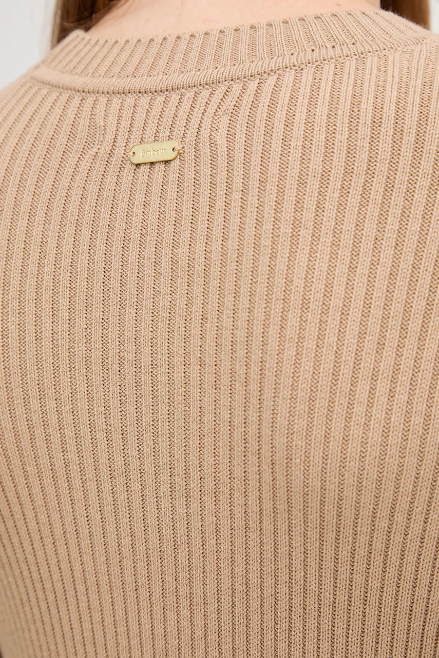 Бавовняна сукня Barbour ANASTASIA колір зелений maxi розкльошена LDR0936