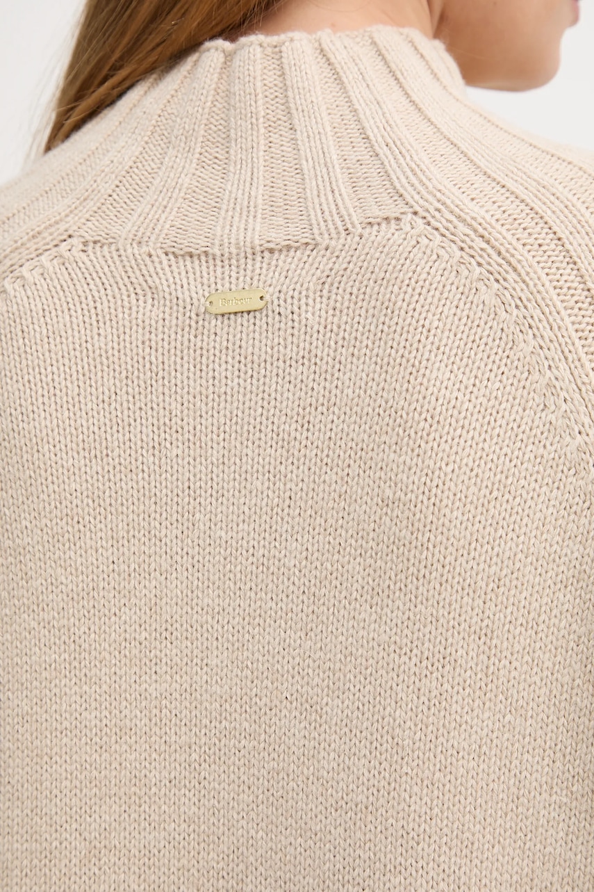 Сукня з вовною Barbour VERA колір бежевий midi пряма LDR0940