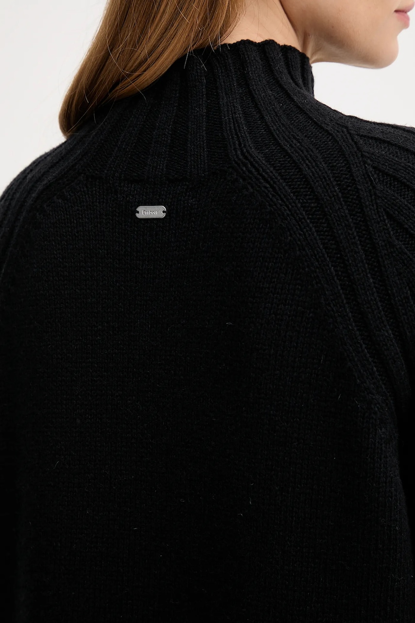 Сукня з вовною Barbour VERA колір чорний midi пряма LDR0940
