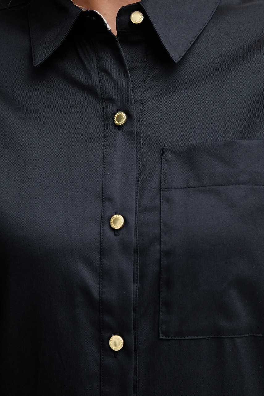 Бавовняна сукня Barbour SAFFRON колір синій midi розкльошена LDR0942