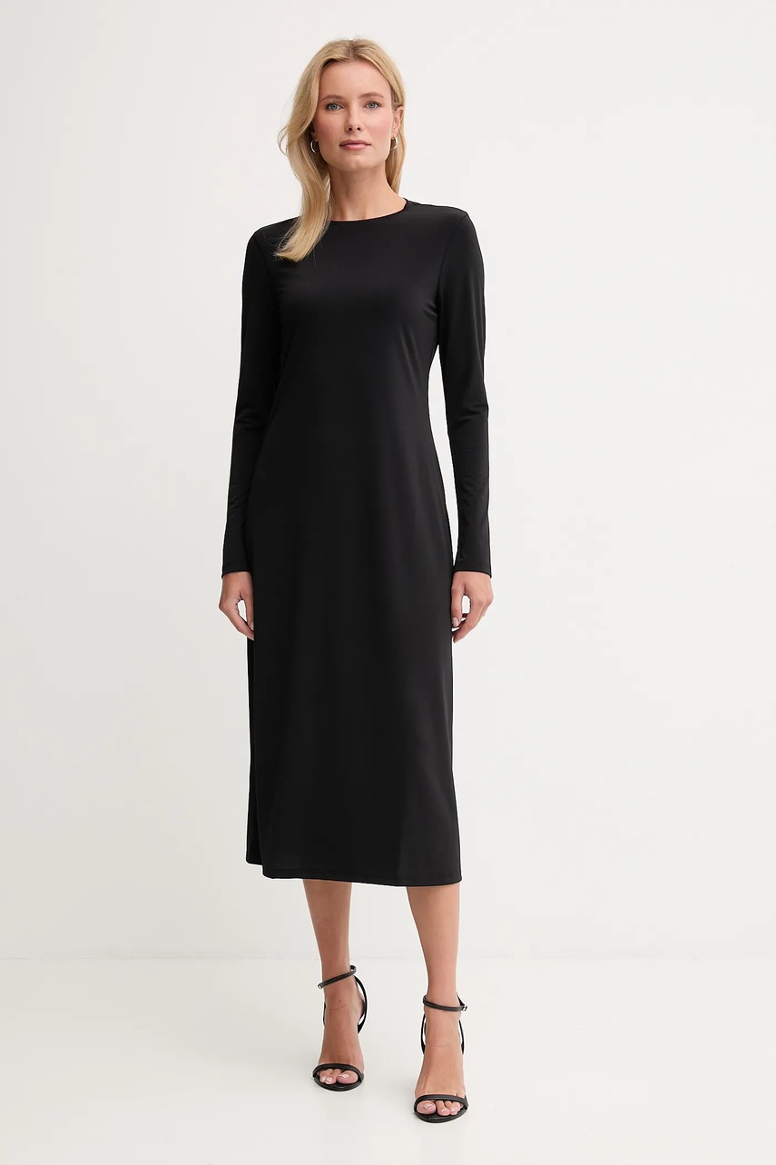Levně Šaty Calvin Klein Jeans černá barva, maxi, přiléhavé, LV047D212G