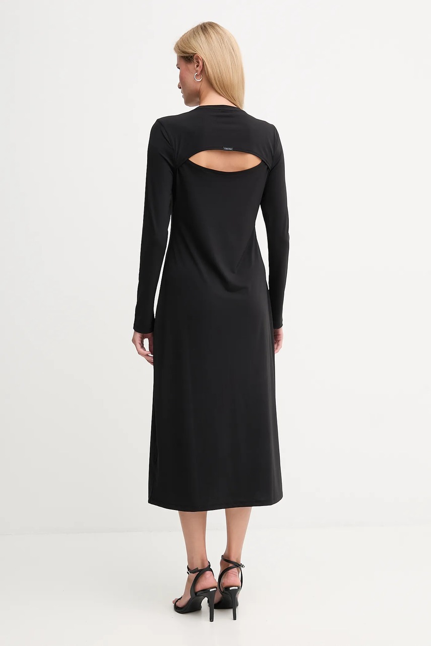 Сукня Calvin Klein Jeans колір чорний maxi облягаюча LV047D212G