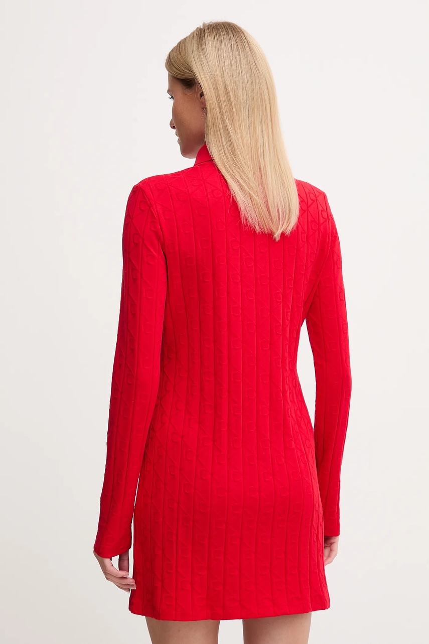 Бавовняна сукня Calvin Klein Jeans колір червоний mini розкльошена LV047D228G