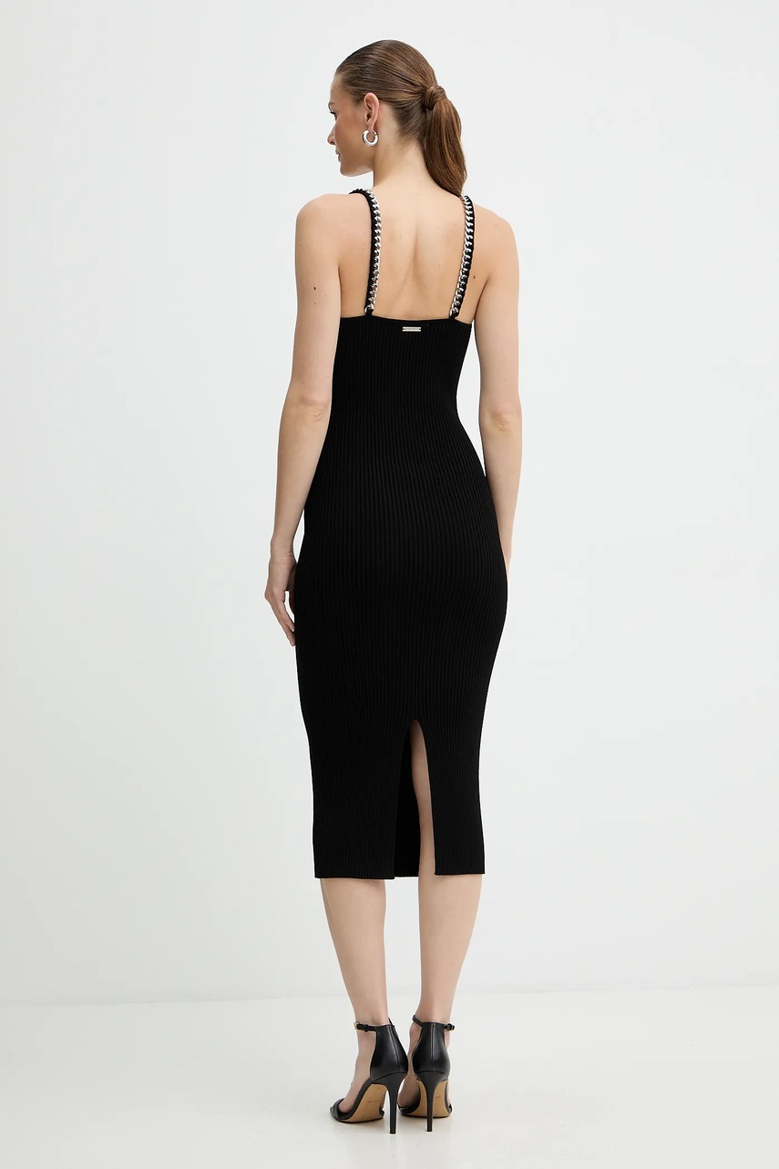 Сукня MICHAEL Michael Kors колір чорний midi облягаюча MF5835V33D