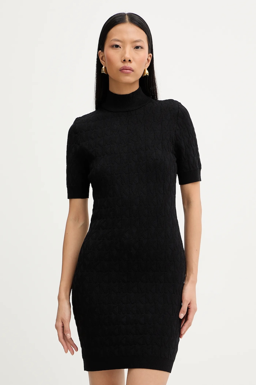 MICHAEL Michael Kors rochie culoarea negru, mini, mulată, MF58393JWV