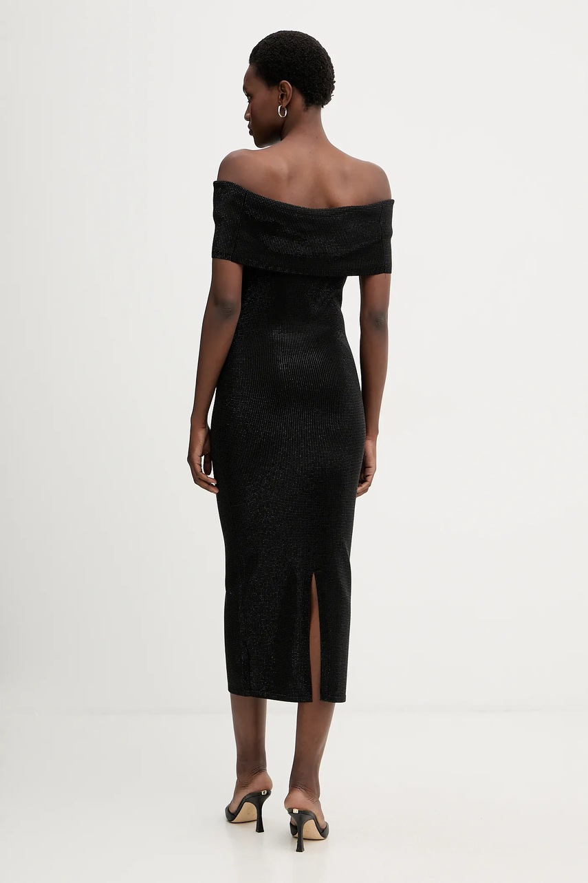 Сукня MICHAEL Michael Kors колір чорний midi облягаюча MF5836B5ZV