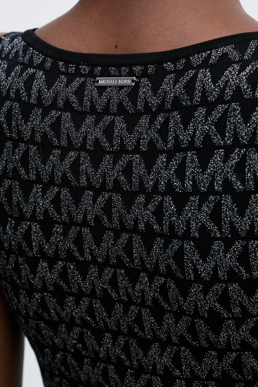 Сукня MICHAEL Michael Kors колір чорний midi облягаюча MF5838CK0K