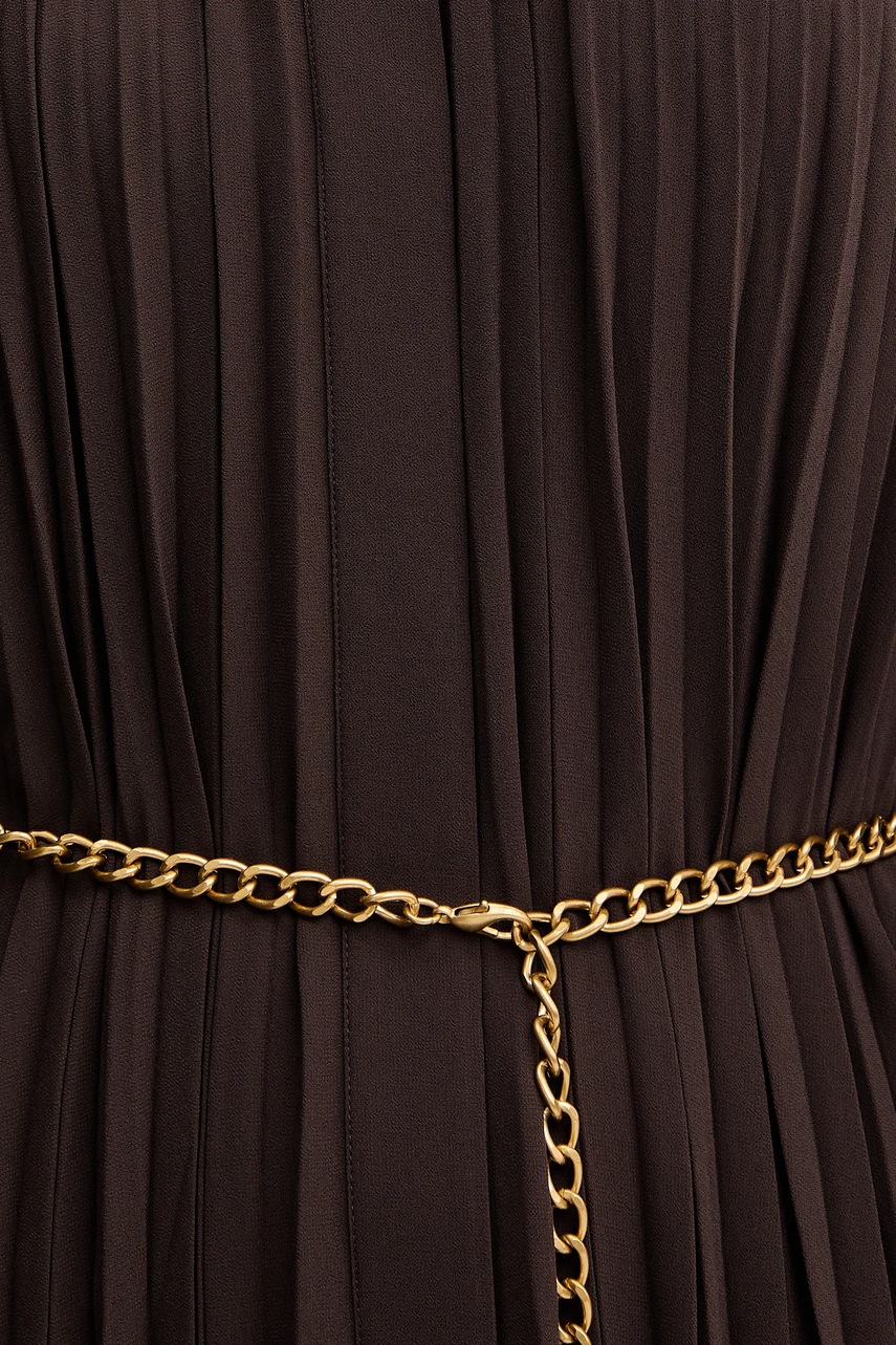 Сукня MICHAEL Michael Kors колір коричневий midi розкльошена MF5838A7R3