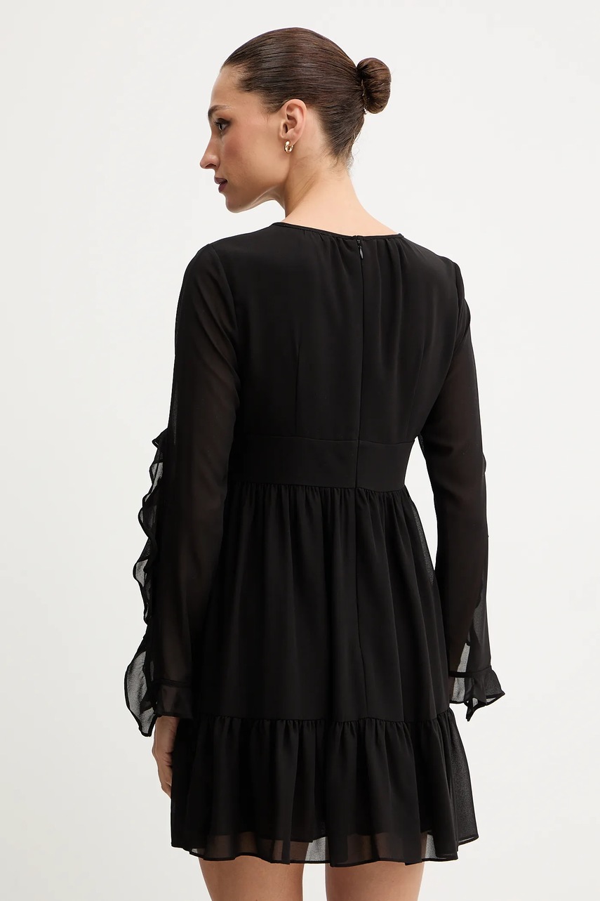 Сукня MICHAEL Michael Kors колір чорний mini розкльошена MF583637R3