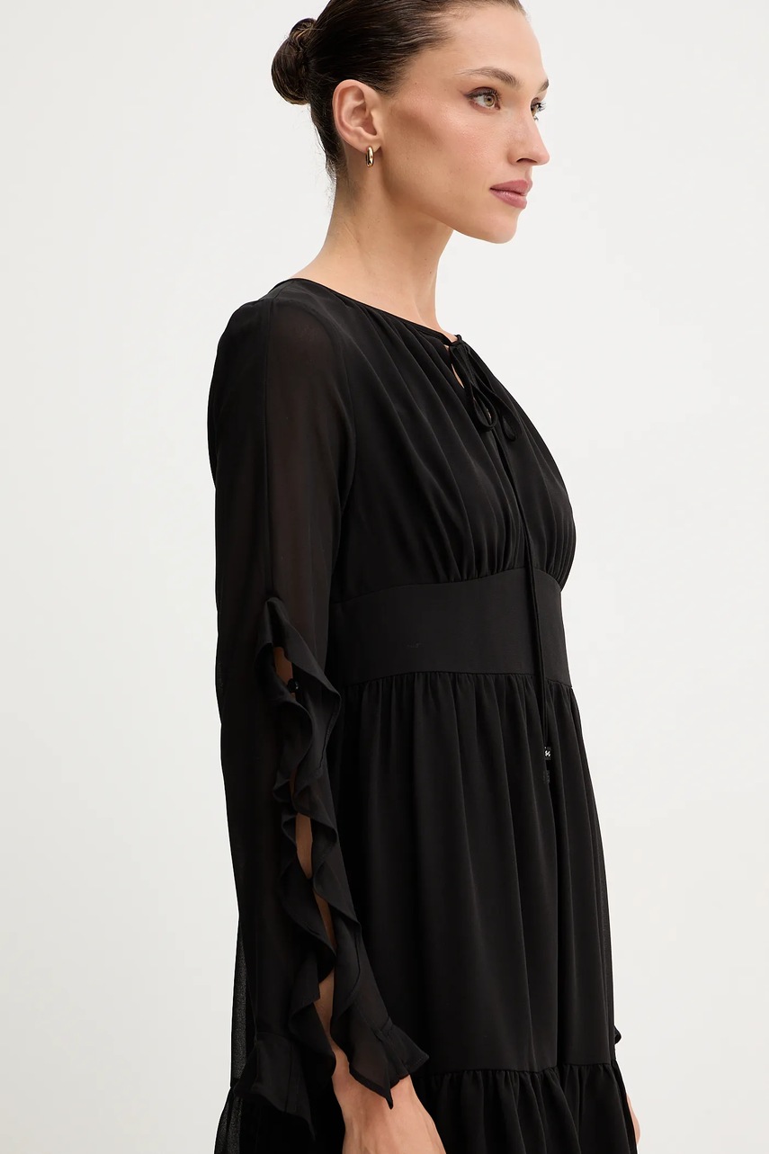 Сукня MICHAEL Michael Kors колір чорний mini розкльошена MF583637R3