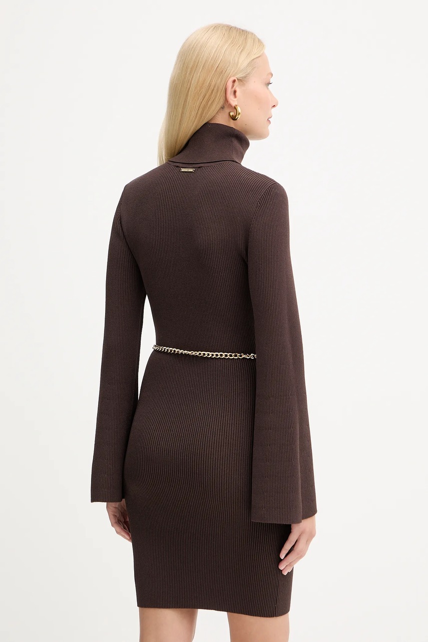 Сукня MICHAEL Michael Kors колір коричневий mini облягаюча MF583C633D