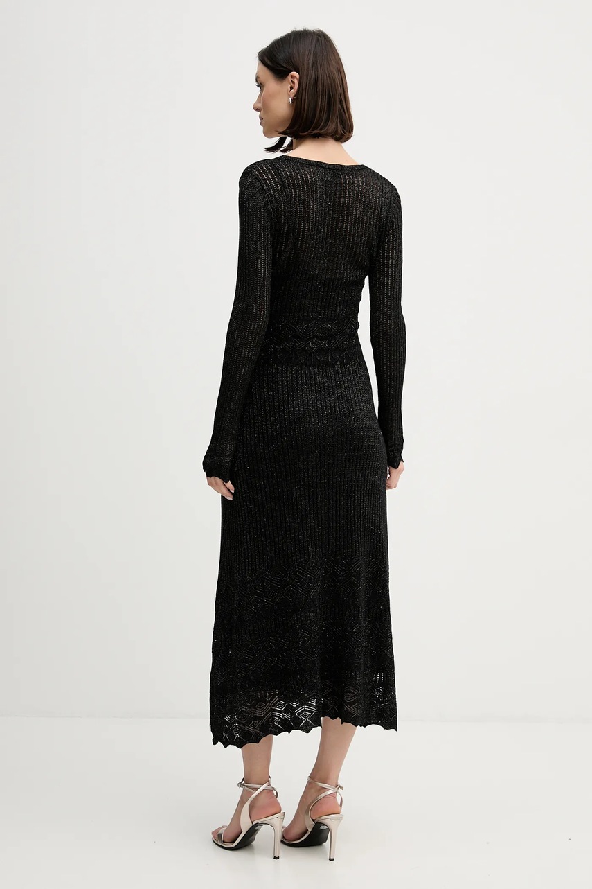 Сукня Hoss Intropia колір чорний maxi облягаюча 6512541