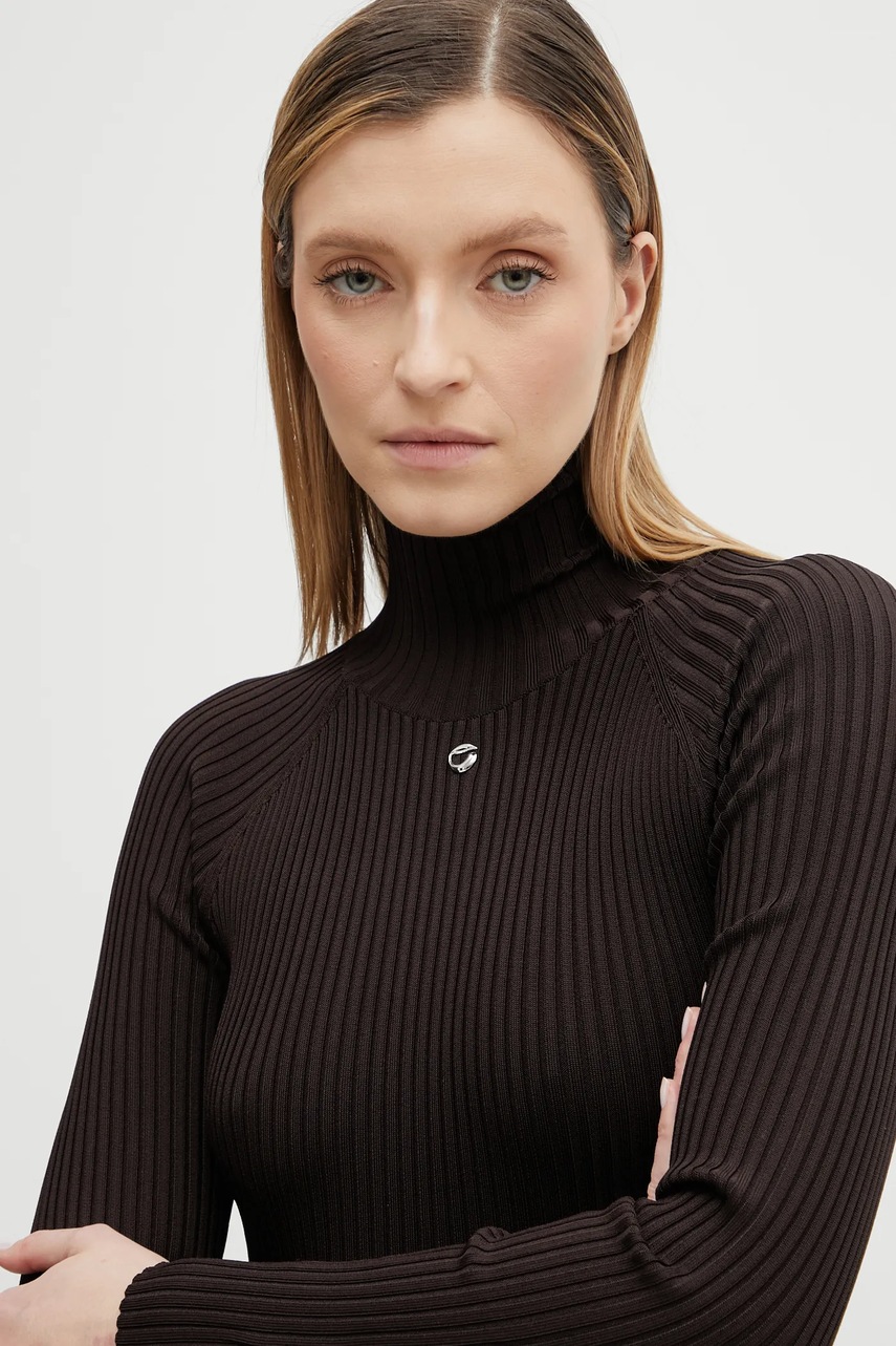 Сукня Coperni Leg Cut-Out Rib Gown