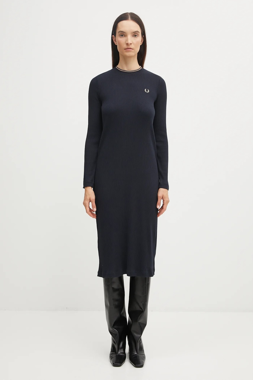 Šaty Fred Perry tmavomodrá barva, mini, D1179