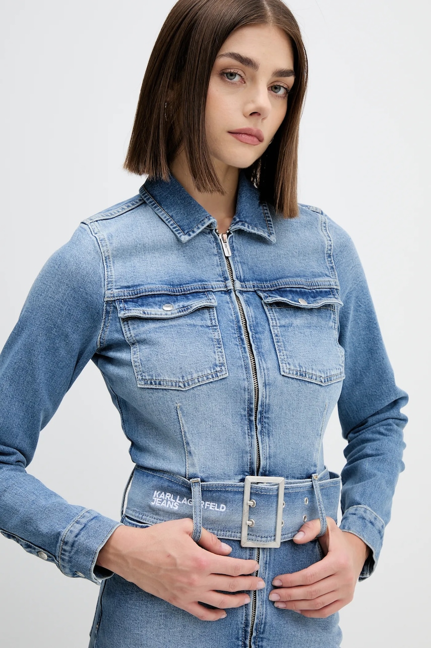 Rifľové šaty Karl Lagerfeld Jeans