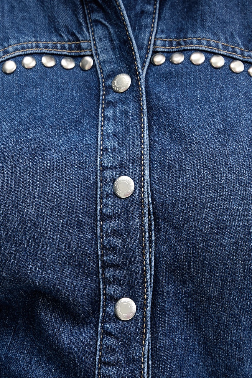 Джинсова сукня Karl Lagerfeld Jeans колір синій mini розкльошена A4W13002