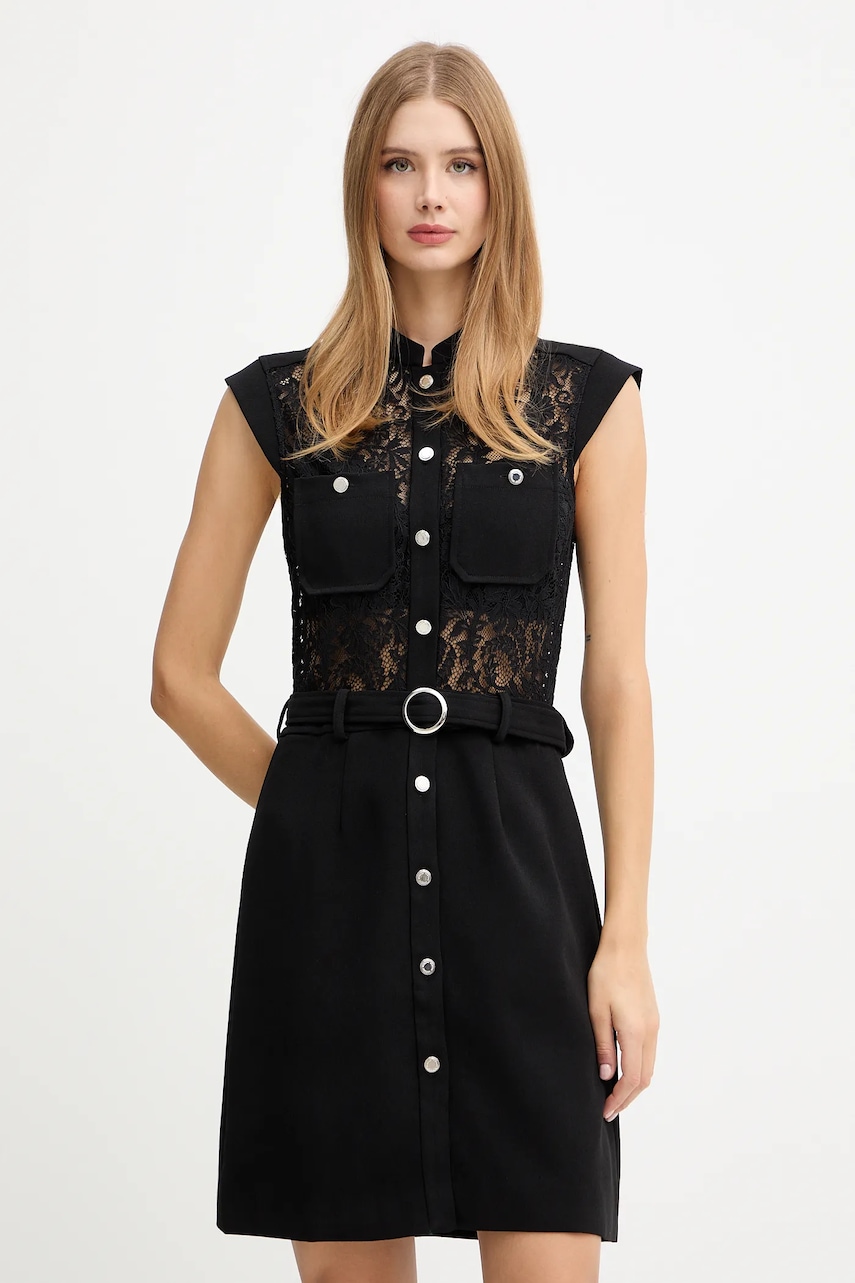 Morgan rochie culoarea negru, mini, evazați, RAGIKA