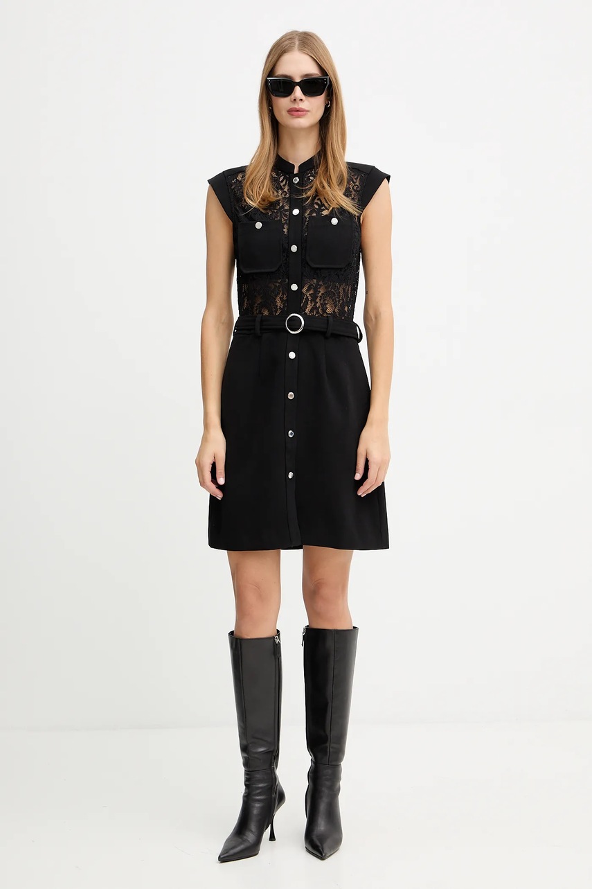 Платье Morgan цвет чёрный mini расклешённое RAGIKA