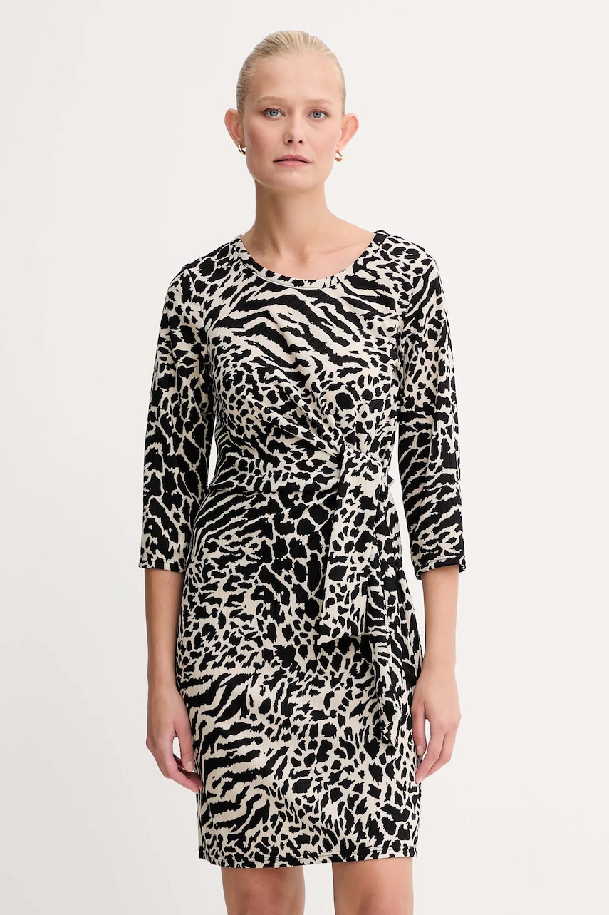 Morgan rochie culoarea negru, mini, evazați, REOL Morgan rochie culoarea negru, mini, evazați, REOL