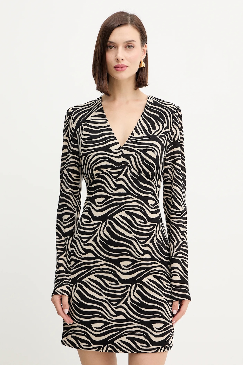 Morgan rochie culoarea negru, mini, mulată, RFARA