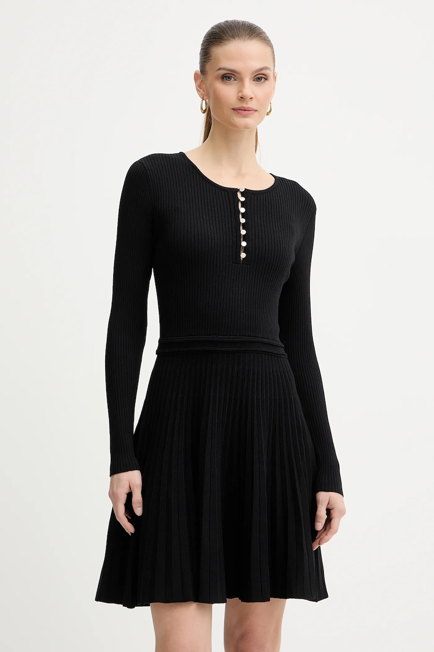 Morgan rochie culoarea negru, mini, evazați, RMCOSI