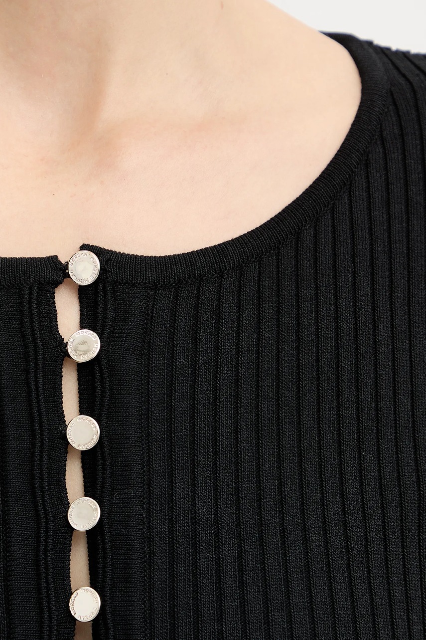 Сукня Morgan колір чорний mini розкльошена RMCOSI