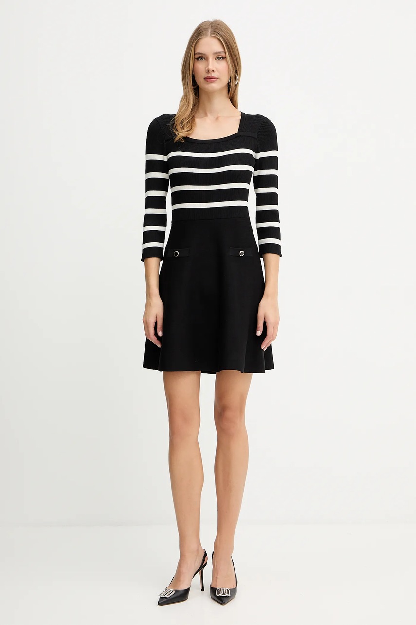 Платье Morgan цвет чёрный mini расклешённое RMPIA