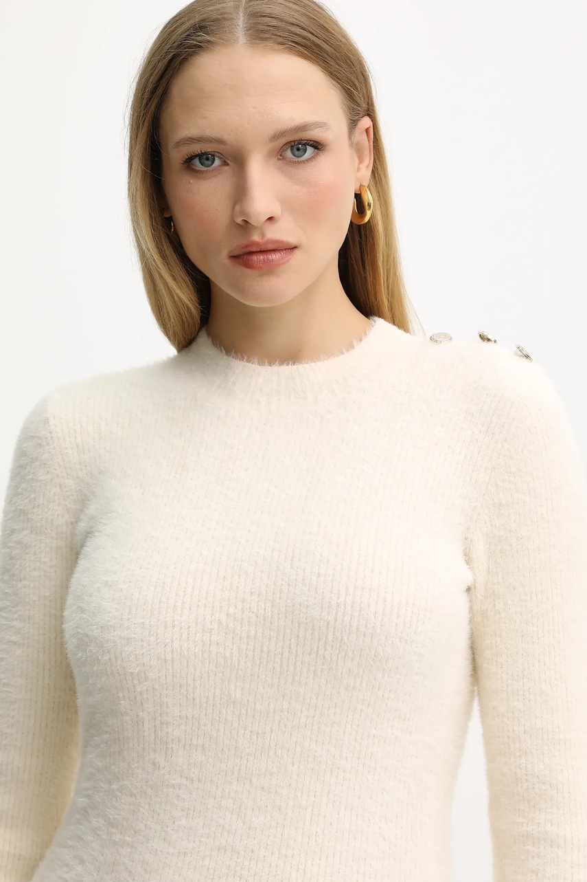 Сукня Morgan колір бежевий mini облягаюча RMRIK