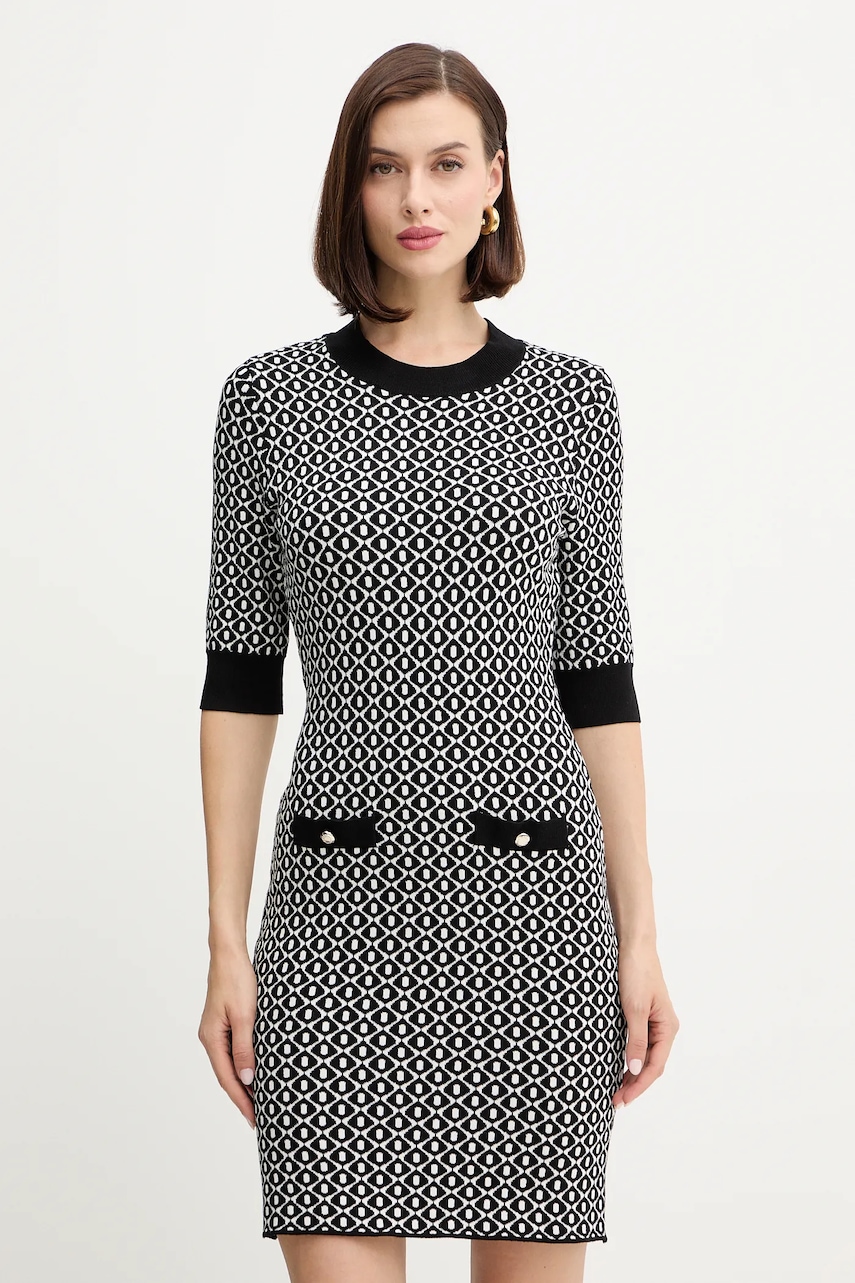 Morgan rochie culoarea negru, mini, evazați, RMSIXTA