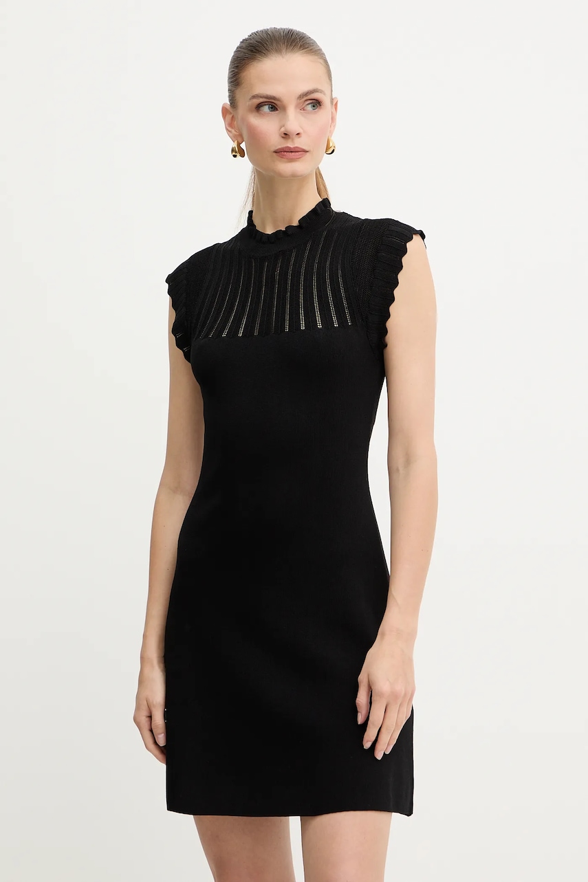 Morgan rochie culoarea negru, mini, evazați, RMSNOW