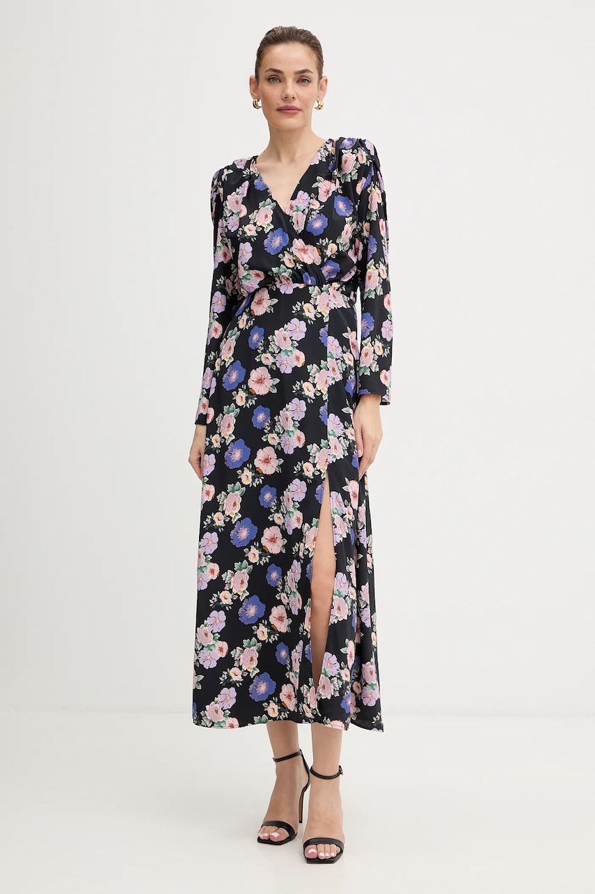 Morgan rochie culoarea gri, maxi, drept, ROBIE.F