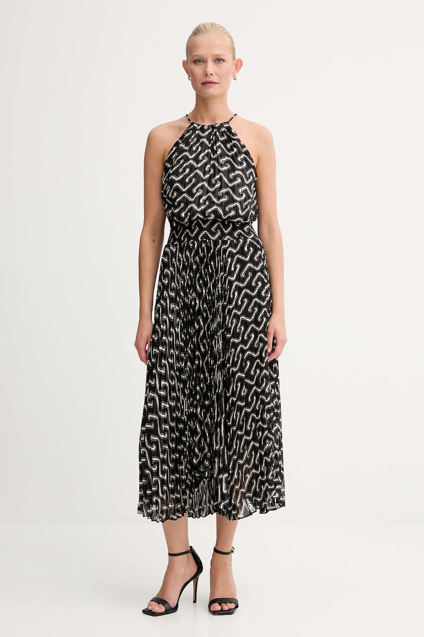 Morgan rochie culoarea maro, midi, evazați, RPLIST2