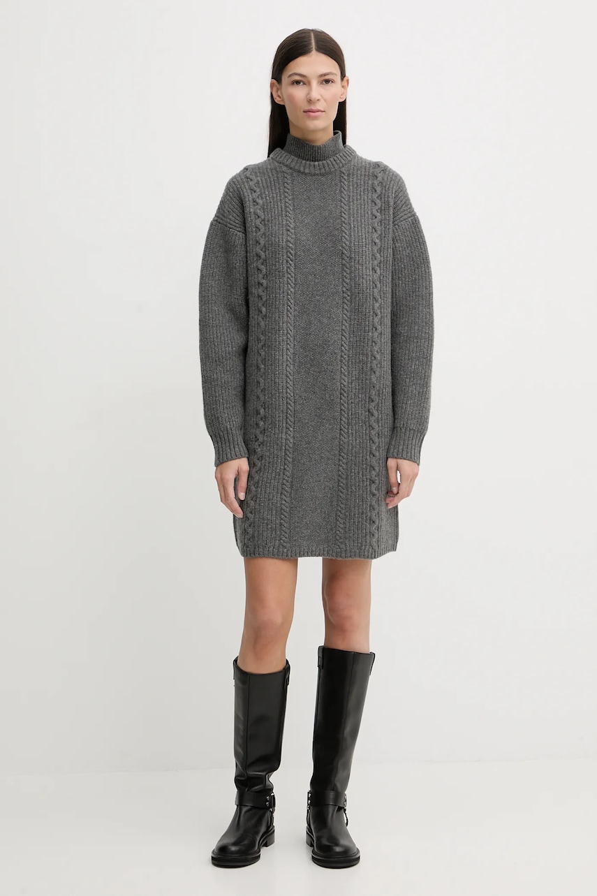 Vlnené šaty G-Star Cable loose knit