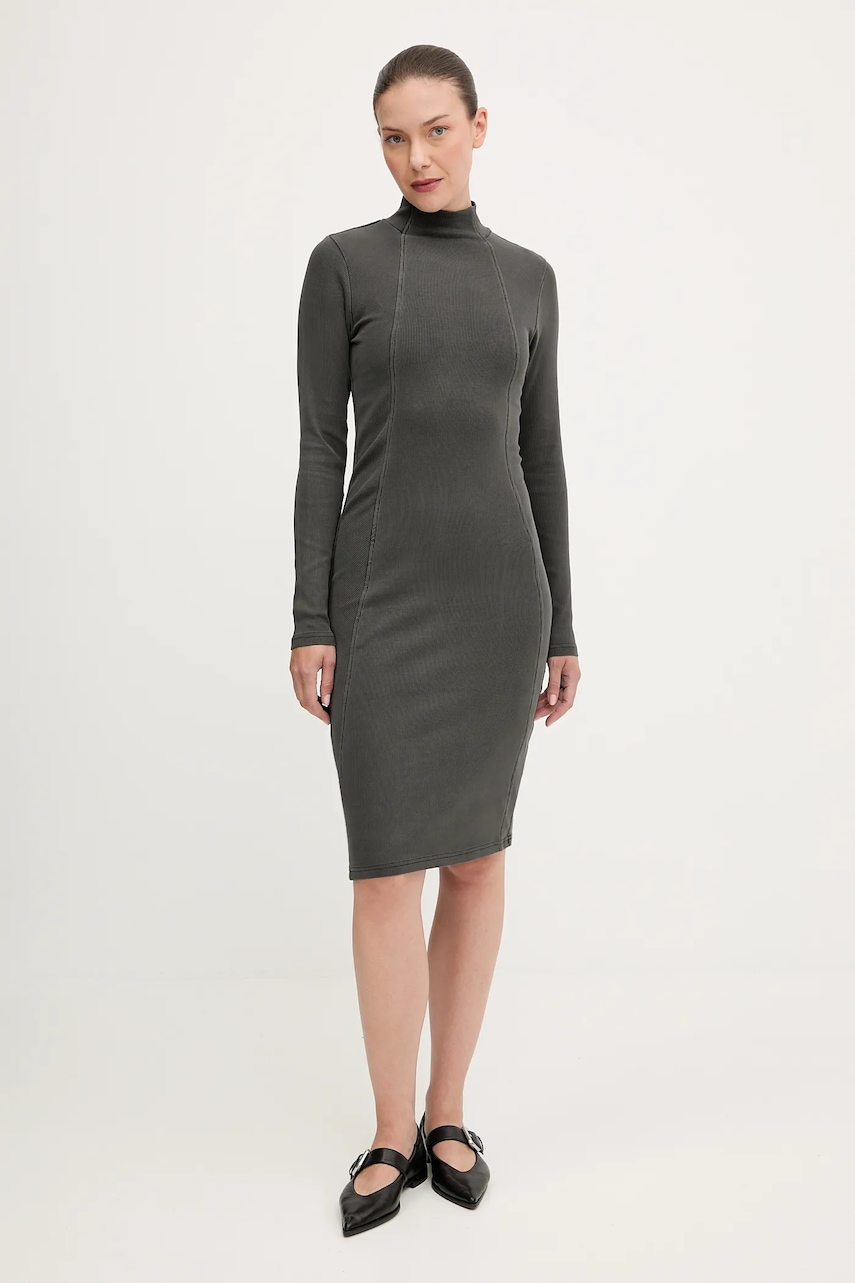 G-Star rochie culoarea gri, mini, mulată, D27164.E127