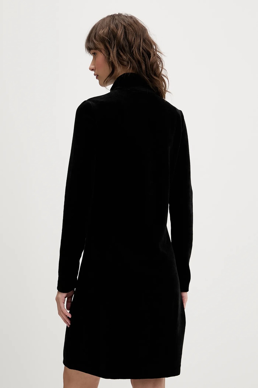 Велюрова сукня Hugo Blue колір чорний mini облягаюча 50549677