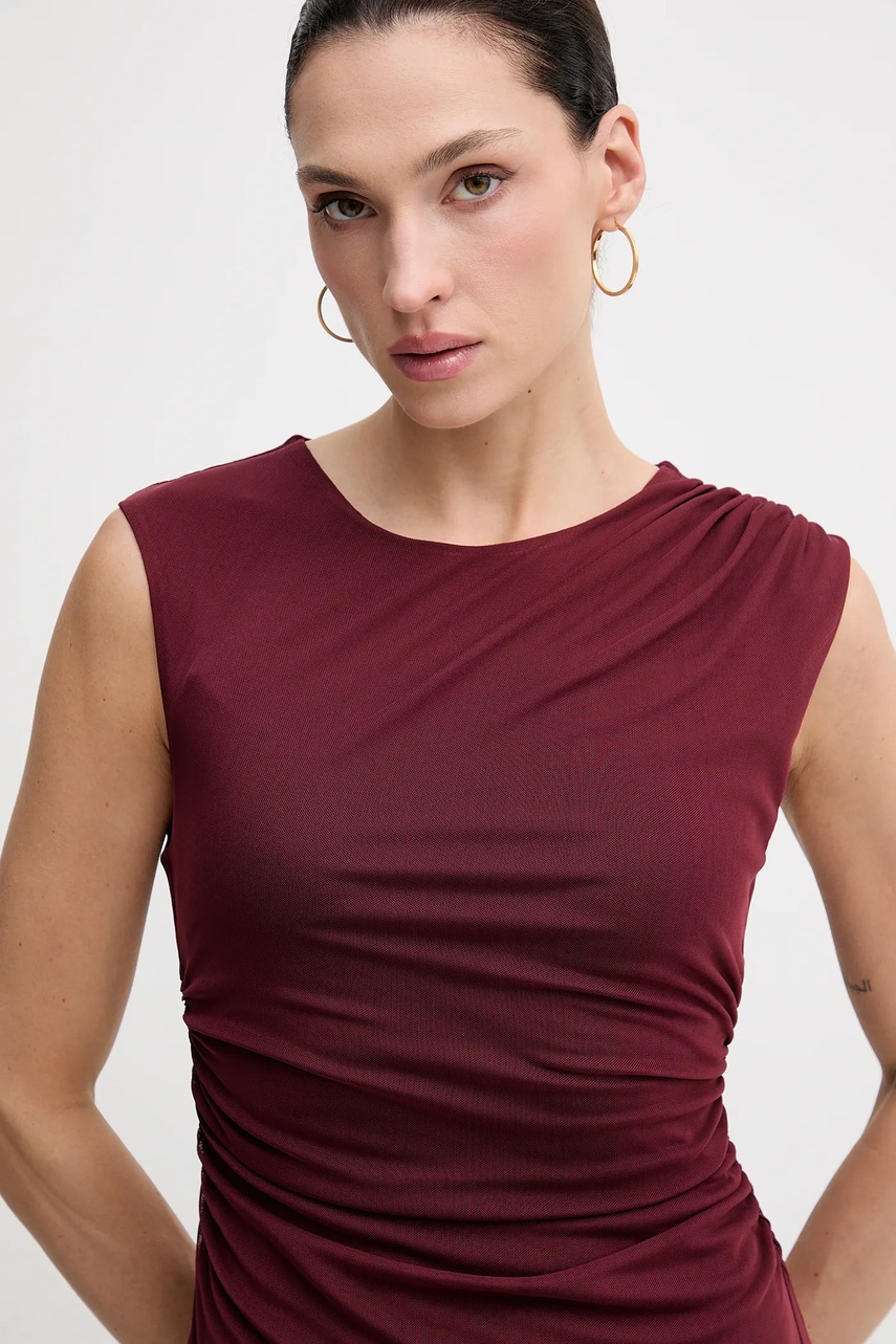 Сукня Pedro del Hierro колір бордовий maxi облягаюче 6192943