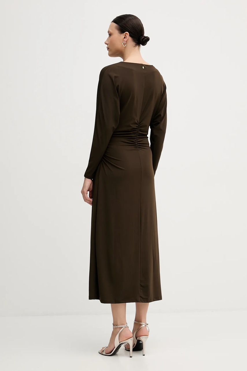 Сукня Pedro del Hierro колір коричневий midi пряма 6192941