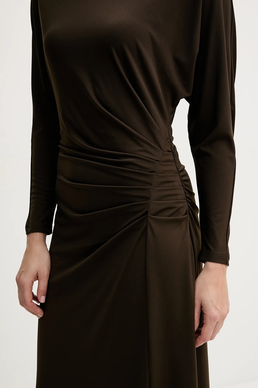 Сукня Pedro del Hierro колір коричневий midi пряма 6192941