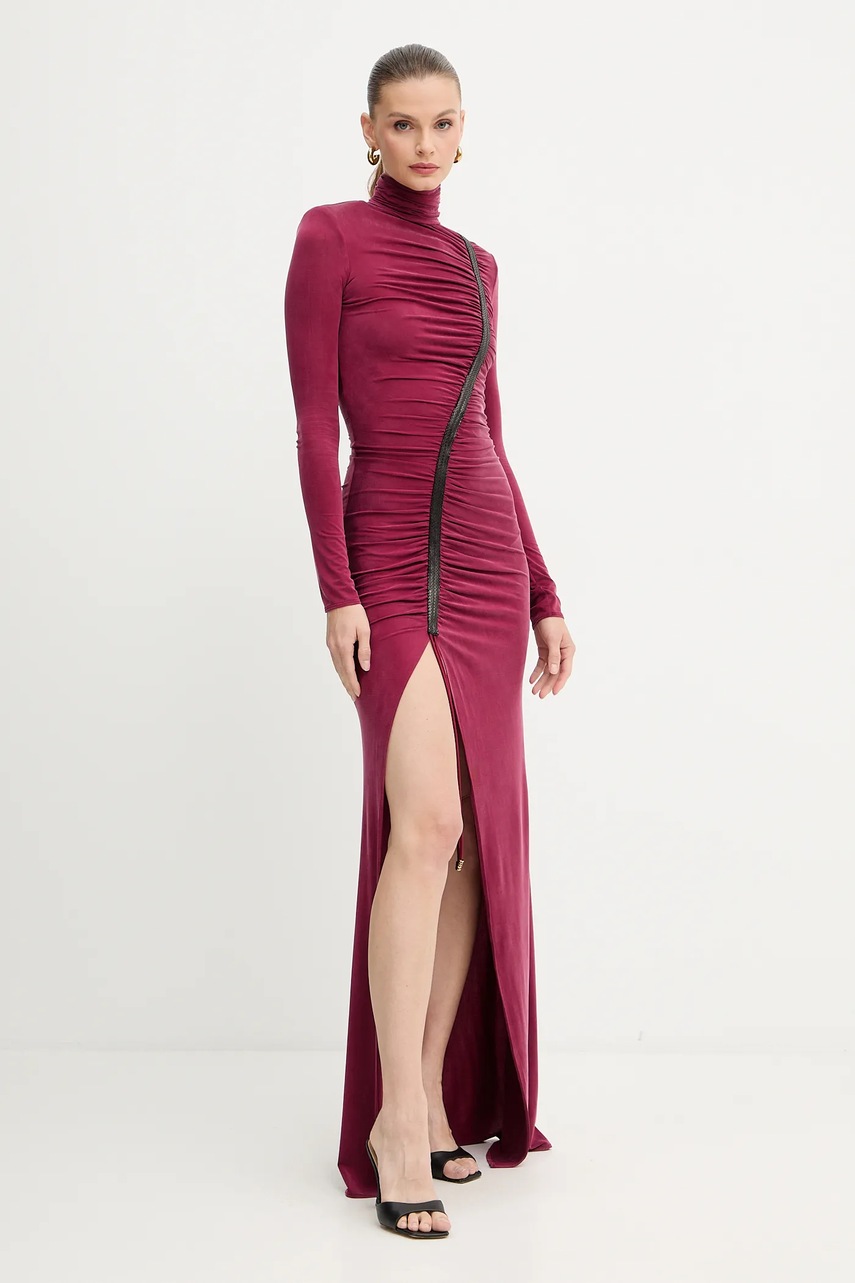 Платье Elisabetta Franchi цвет бордовый maxi облегающее ABR0957E2