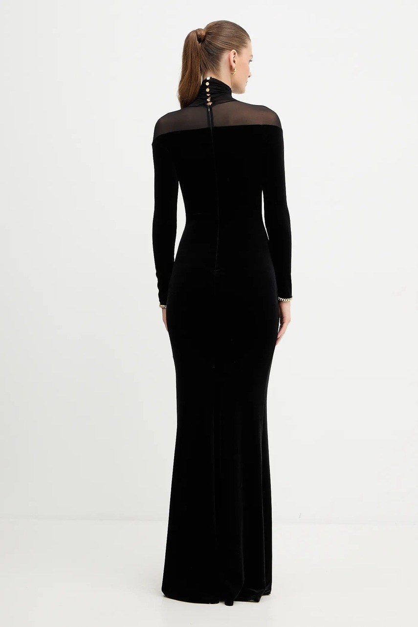 Сукня Elisabetta Franchi колір чорний maxi облягаюча ABR4257E2