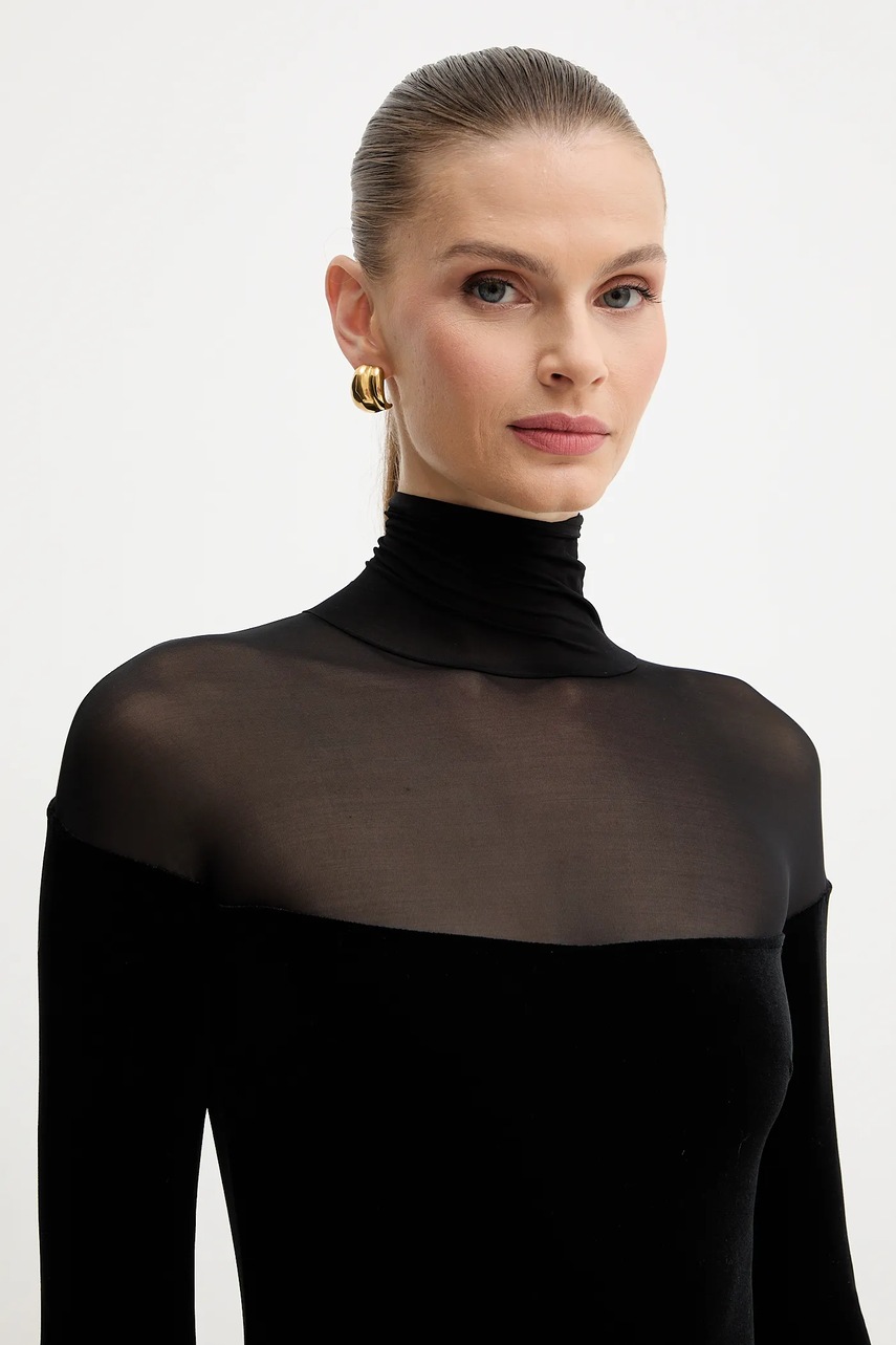 Сукня Elisabetta Franchi колір чорний maxi облягаюча ABR4257E2
