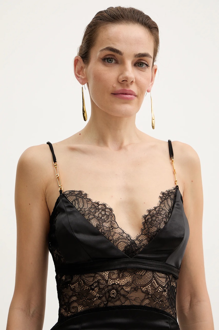 Сукня Elisabetta Franchi колір чорний mini облягаюча AB88457E2