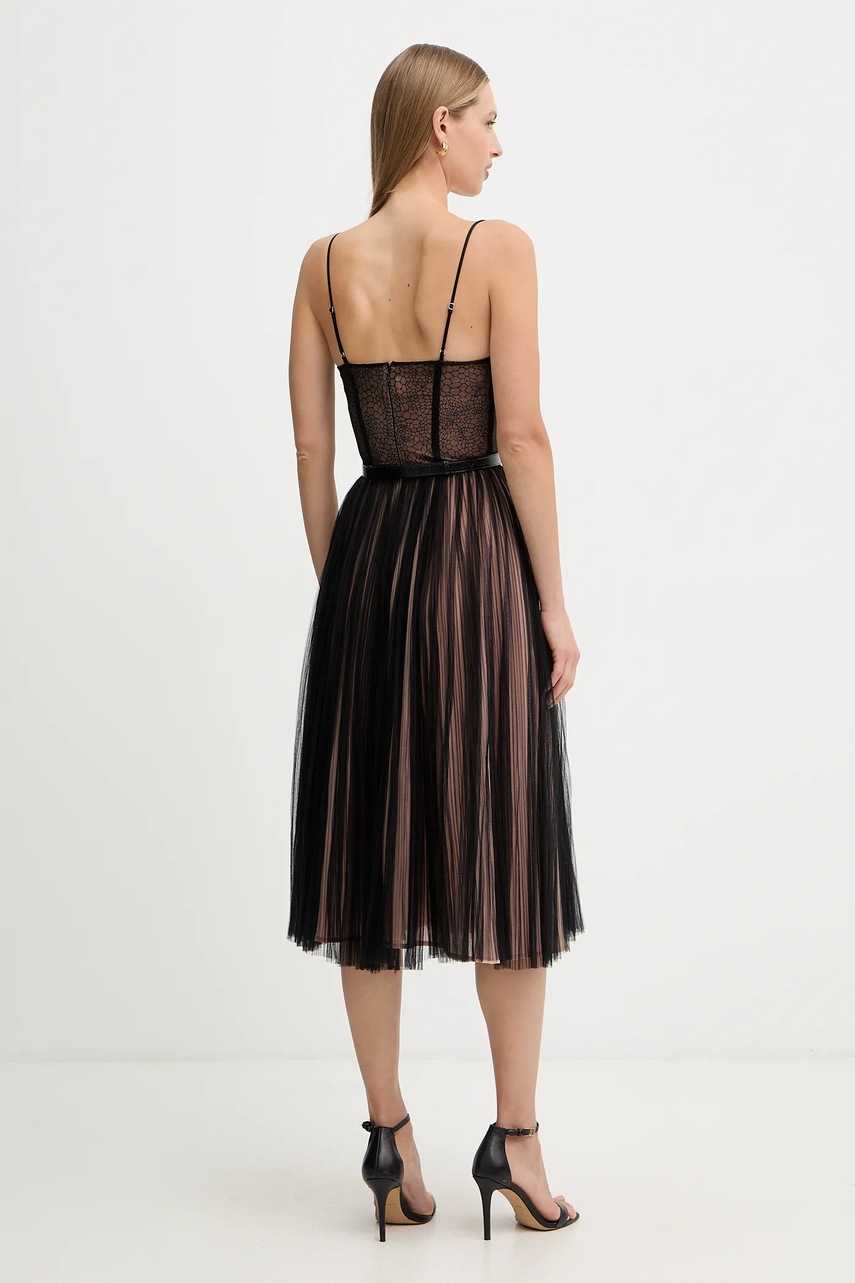 Сукня Elisabetta Franchi колір чорний midi розкльошена AB88957E2