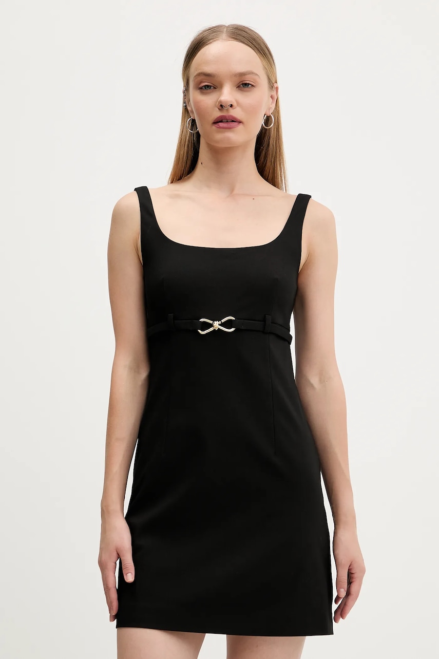 HUGO rochie culoarea negru, mini, drept, 50552242