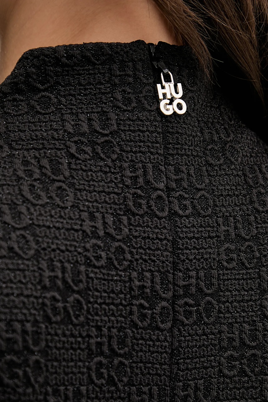 Сукня HUGO колір чорний maxi облягаюча 50550118