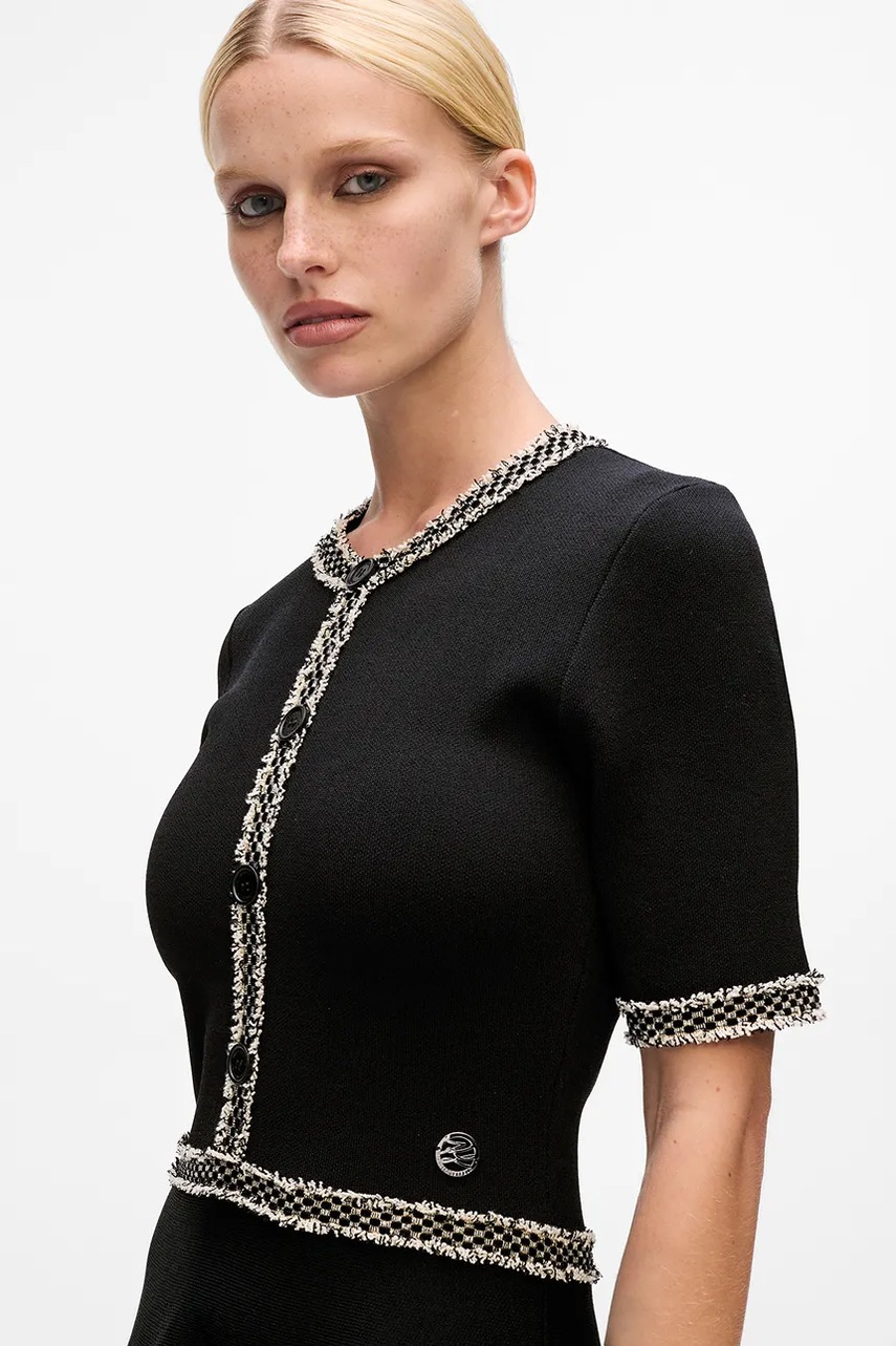 Сукня Karl Lagerfeld колір чорний mini розкльошена A4W13024